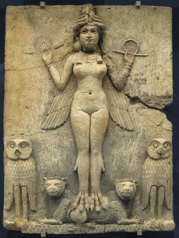 Representação de Ishtar (1800-1700 a.C), hoje no British Museum.