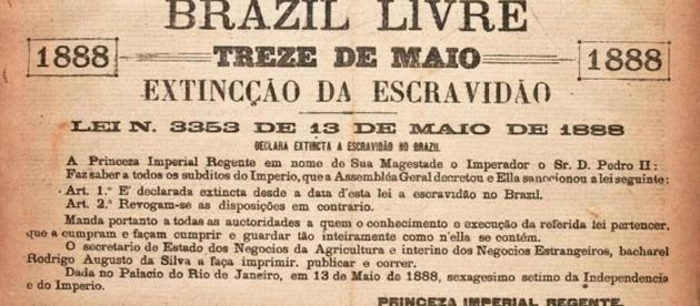 Capa de um dos jornais em circulação no dia 13/05/1888
